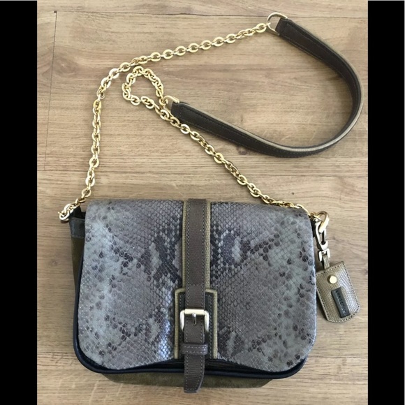 Longchamp Handbags - Longchamp Green Python Crossbody